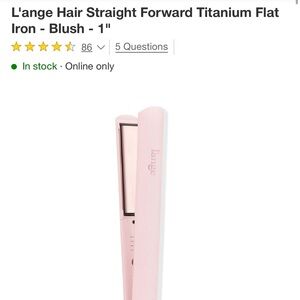 NWT Lange Titanium straight forward flat iron!